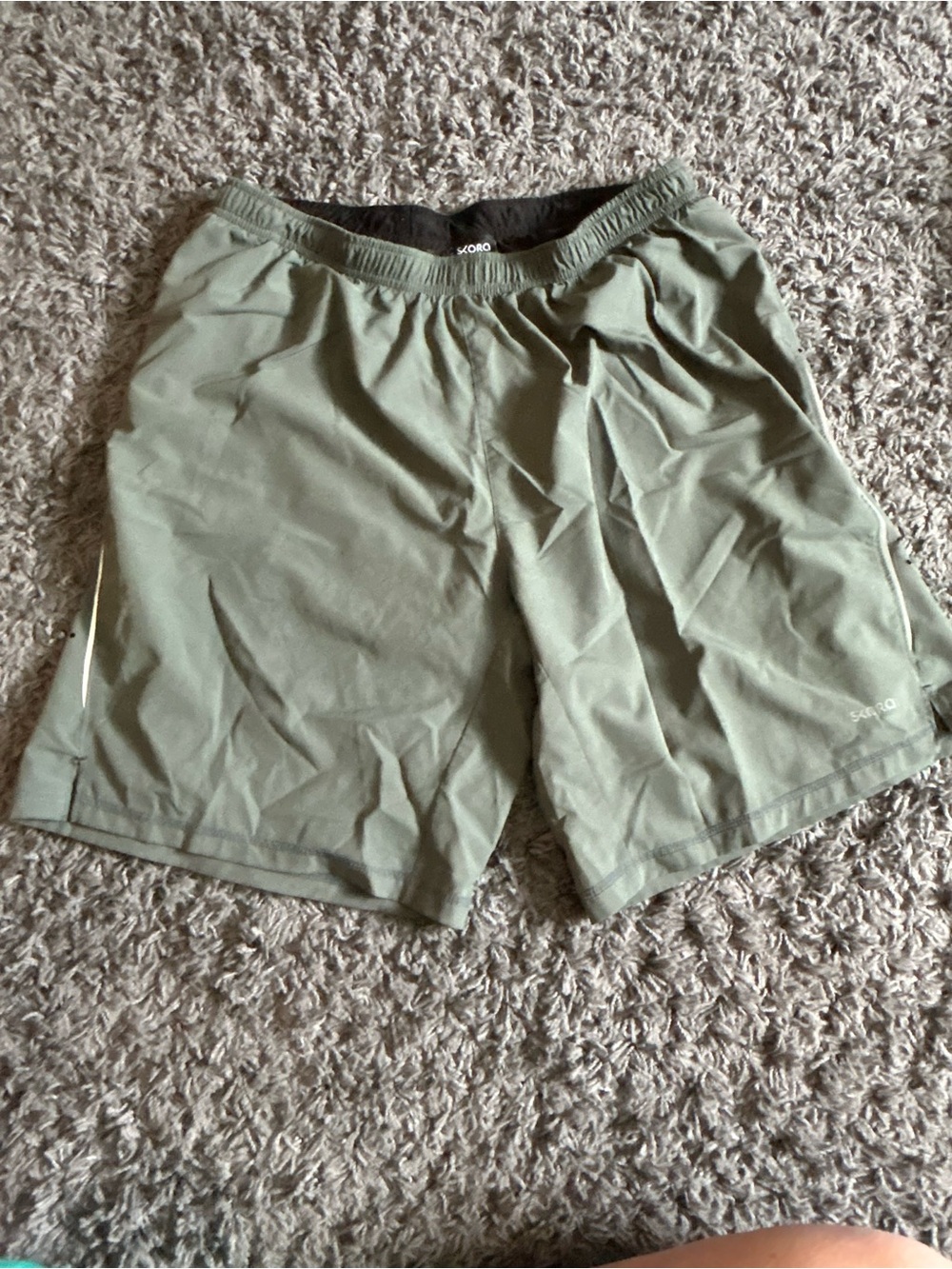 Men's Athletic Shorts in Olive Green - Lightweight Performance